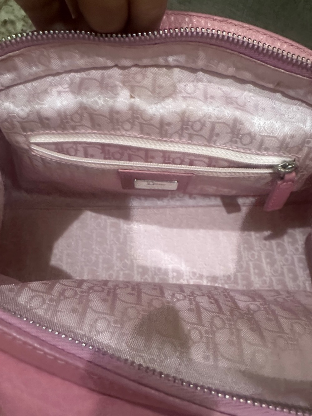 RARE DIOR limited edition CD logo Pink Leather w/ Butterfly diamond Pearl Charms - Picture 11 of 12